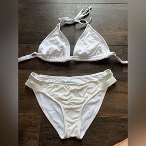 Kona Sol White String Bikini Set Size Small